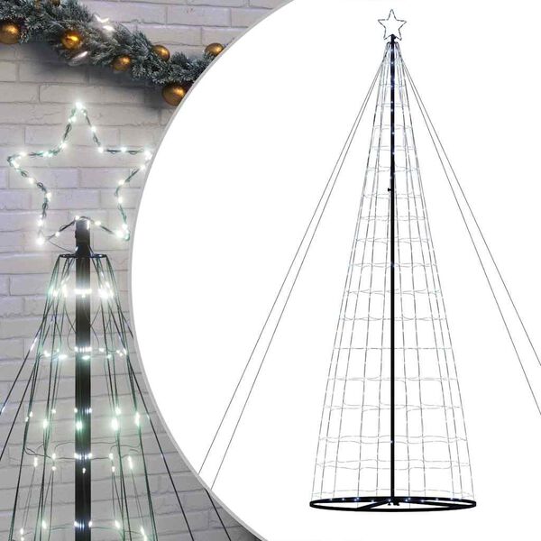 vidaXL &Aacute;rbol de Navidad LED 1534 LEDs blanco fr&iacute;o 500 cm