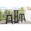 vidaXL Mesa de Bar Negro 55 x 55 x 107 cm HDPE