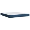 vidaXL Cama box spring con colch&oacute;n tela azul 180x200 cm
