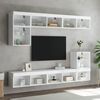 vidaXL Muebles de TV con luces LED 2 uds blanco 80x30x30 cm