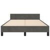 vidaXL Estructura de cama sin colch&oacute;n terciopelo gris oscuro 120x190cm