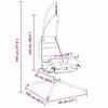 vidaXL Silla huevo colgante Manual Taup&eacute; 94 x 107 x 196,5 cm Acero