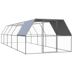 vidaXL Jaula gallinero de exterior de acero galvanizado 3x10x2 m