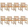 vidaXL Sillas de jard&iacute;n 8 uds madera maciza de acacia 56x55,5x90 cm