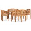 vidaXL Juego de muebles de jard&iacute;n 5 piezas madera maciza de teca