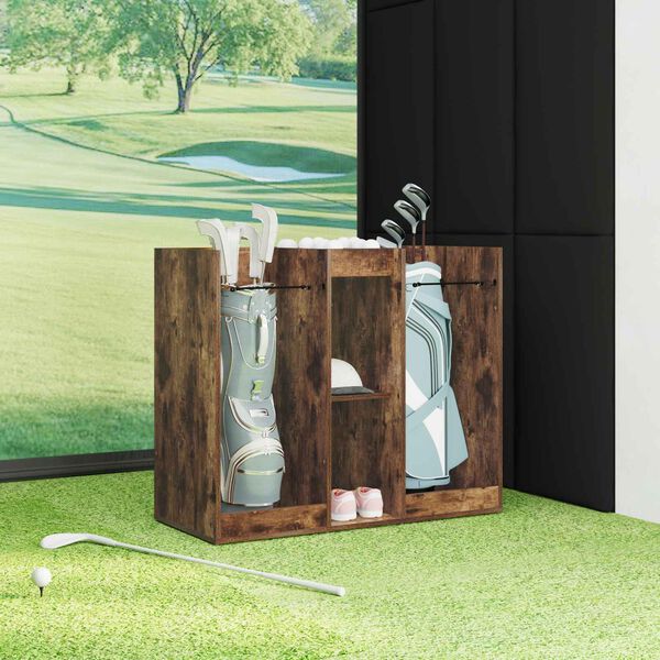 vidaXL Armario de Golf Liso Roble ahumado 102 x 45 x 85,5 cm