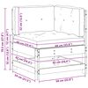 vidaXL Sof&aacute; de esquina de jard&iacute;n Pino macizo Marr&oacute;n Cera