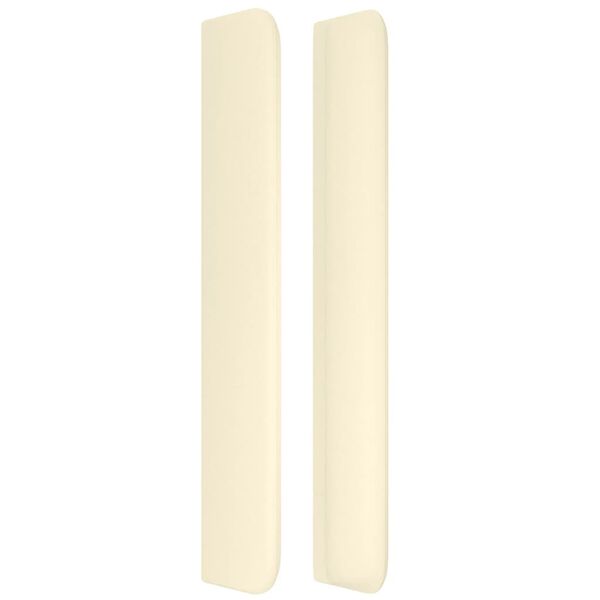 vidaXL Cabecero con orejas cuero sint&eacute;tico crema 183x16x118/128 cm