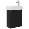 vidaXL M&oacute;dulo de ba&ntilde;o con grifer&iacute;a Negro 45,5 x 22,5 x 84 cm