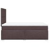 vidaXL Cama box spring con colch&oacute;n tela marr&oacute;n oscuro 120x200 cm