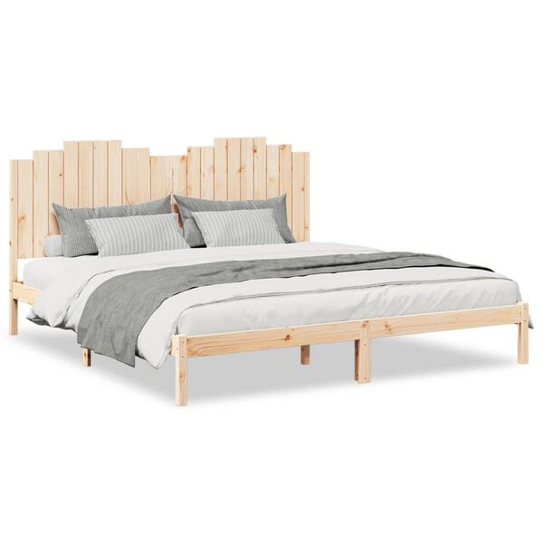 vidaXL Cama extralarga sin colch&oacute;n madera maciza 200x210 cm