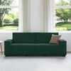 vidaXL Sof&aacute; de 3 plazas terciopelo verde oscuro 220x78x84 cm