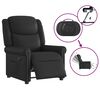vidaXL Sillón reclinable eléctrico cuero sintético negro brillante