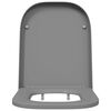 vidaXL Asiento de WC Gris 44,5 x 35 x 3,6 cm Duroplast