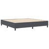 vidaXL Cama de plataforma Gris oscuro 200 x 200 cm tela