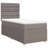 vidaXL Cama box spring con colch&oacute;n tela gris taupe 80x200 cm