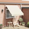 vidaXL Toldo retráctil de operación manual 200 cm crema