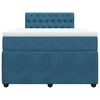 vidaXL Cama box spring con colch&oacute;n terciopelo azul 120x200 cm
