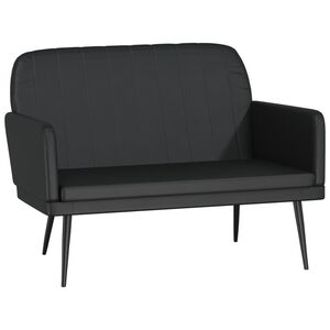 vidaXL Banco de cuero sint&eacute;tico negro 107x80x81 cm
