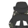 vidaXL Silla gaming cuero sint&eacute;tico negro y camuflaje