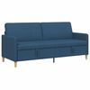 vidaXL Sof&aacute; con almacenamiento Azul 192 x 78 x 87 cm Poli&eacute;ster