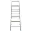 vidaXL Escalera de aluminio doble cara 6 pelda&ntilde;os 136 cm