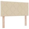 vidaXL Cama tipo Box Spring con colch&oacute;n Crema 120 x 200 cm tela