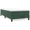 vidaXL Estructura de cama con somier terciopelo verde oscuro 90x190cm