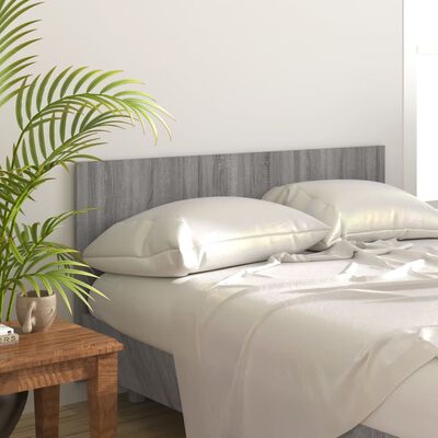 vidaXL Cabecero de cama madera contrachapada gris Sonoma 160x1,5x80 cm