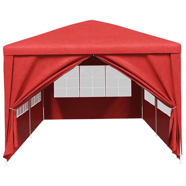 vidaXL Carpa de fiesta con pared Rojo 600 x 300 x 255 cm PE y acero