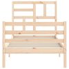 vidaXL Estructura de cama con cabecero madera maciza 90x200 cm