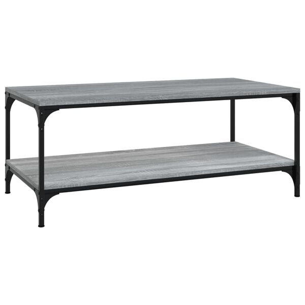 vidaXL Mesa de centro madera contrachapada gris Sonoma 80x50x40 cm