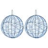 vidaXL Luz de adorno navide&ntilde;o 2 uds. 1900 LED Azul &Oslash; 60 x 63 cm