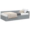vidaXL Estructura de Cama Esquina con Colch&oacute;n 2 uds. Gris Claro