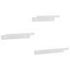 vidaXL Estantes de pared 3 uds acero inoxidable plateado