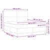 vidaXL Cama Box Spring LED Crema y 160 x 200 cm Tela de Pana