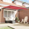 vidaXL Toldo Retr&aacute;ctil Rojo 350 x 250 cm Tela y Aluminio