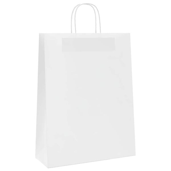 vidaXL Bolsas de papel con asas 250 uds blanca 32x12x42 cm