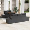 vidaXL Conjunto de Comedor de Jard&iacute;n con coj&iacute;n 6 pcs Negro y Marr&oacute;n