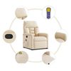 vidaXL Sill&oacute;n reclinable de masaje tela de microfibra beige