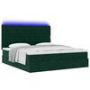 vidaXL Estructura de cama otomana colchones terciopelo verde oscuro