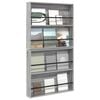 vidaXL Estante de revistas 2 pcs Gris Sonoma 80 x 12 x 70 cm