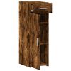 vidaXL Aparador de madera de ingenier&iacute;a roble ahumado 30x42,5x93 cm