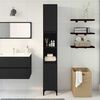 vidaXL Gabinete de Baño con estante Roble Negro 30 x 30 x 190 cm