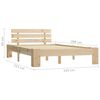 vidaXL Estructura de cama sin colchón madera de pino blanca 140x200 cm