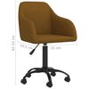 vidaXL Sillas de comedor giratorias 6 uds terciopelo marr&oacute;n