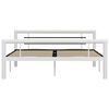 vidaXL Estructura de cama sin colchón metal blanco y negro 160x200 cm