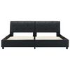 vidaXL Estructura de cama de cuero sint&eacute;tico negro 160x200 cm