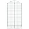 vidaXL Cesta gaviones forma arco hierro galvanizado 100x50x160/180 cm