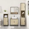 vidaXL Set de muebles de baño 3 pzas madera contrachapada roble Sonoma
